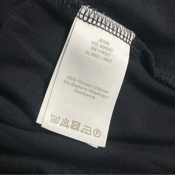 Boden Cap Sleeve Knee Length Jersey Knit Dress 8 Medium Black casual neutral - Picture 8 of 8